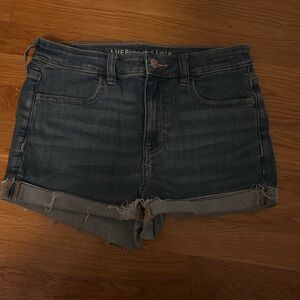 American Eagle next level high rise medium wash Jean shorts